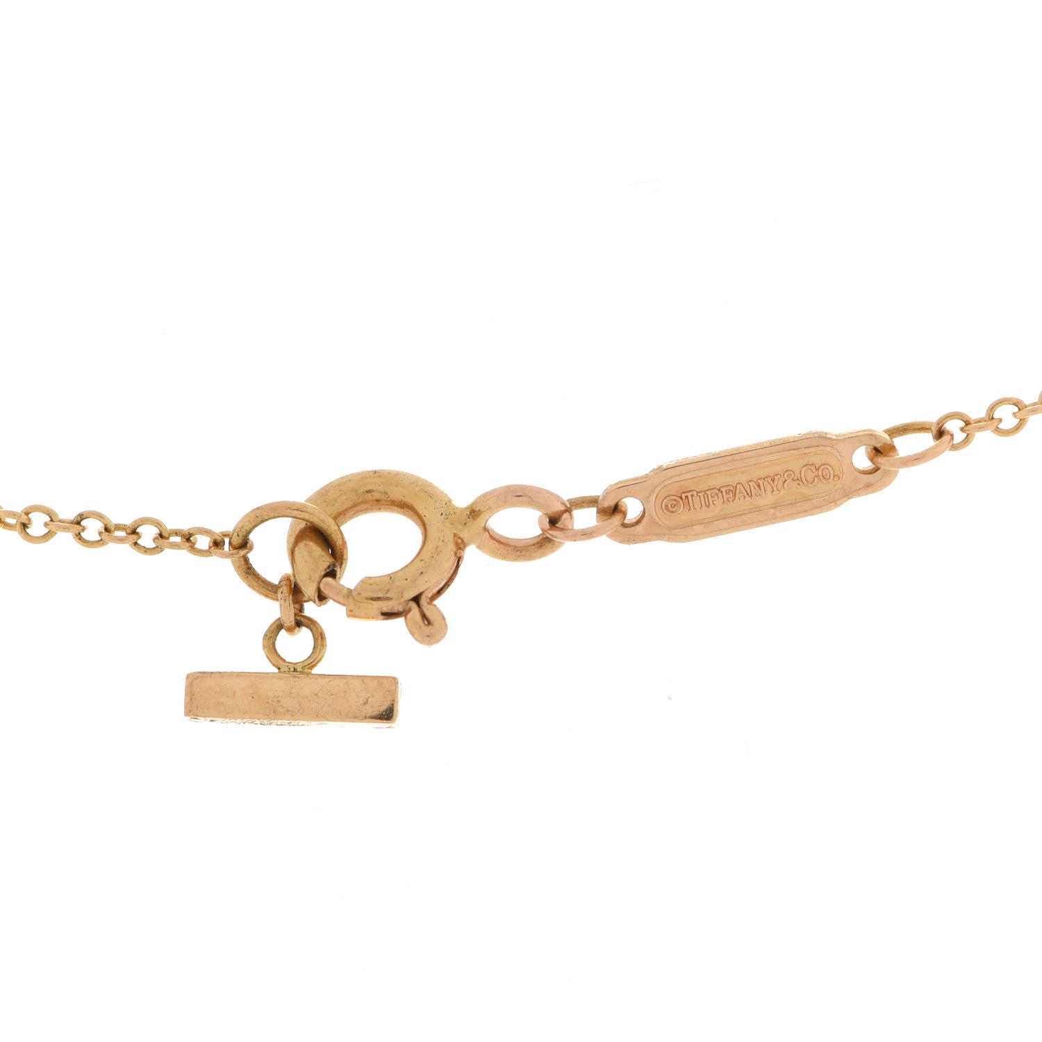 Tiffany 18K Yellow Gold Small T Smile Pendant Necklace 5 of 6