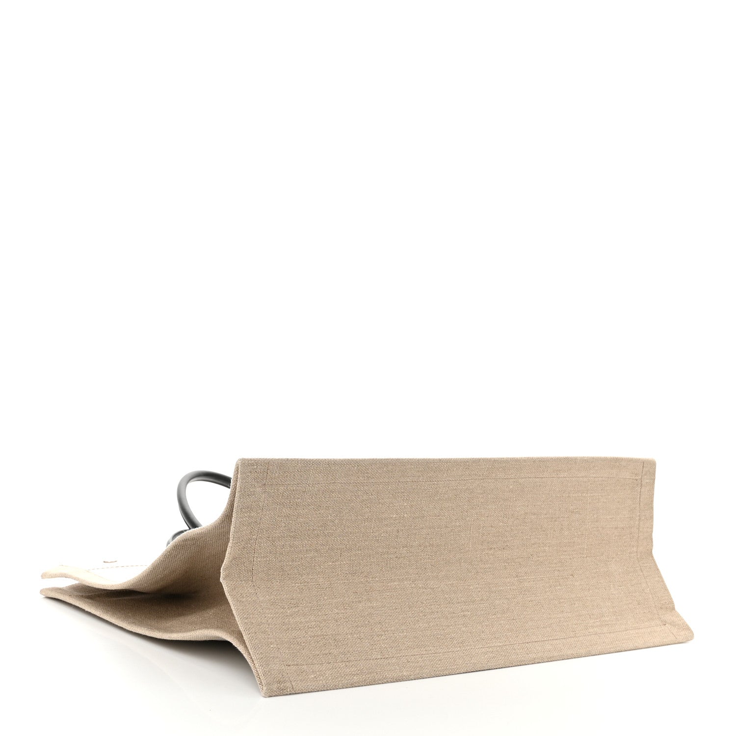 Saint Laurent Linen Calfskin Rive Gauche Tote Optic White 4 of 10