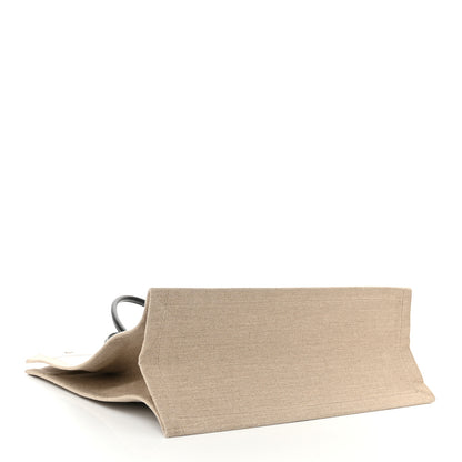 Saint Laurent Linen Calfskin Rive Gauche Tote Optic White 4 of 10