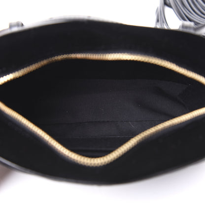 Saint Laurent Velour Matelasse Monogram Lou Belt Bag Black 4 of 8