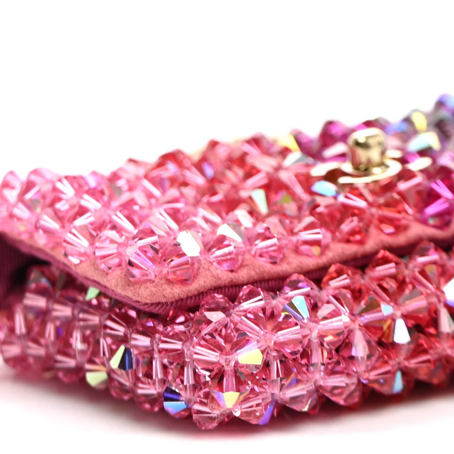 Chanel Crystal Mini Flap Pink Purple 9 of 10