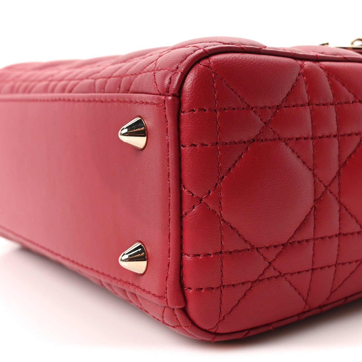 Christian Dior Lambskin Cannage Dioramour Small My ABCDior Lady Dior Fraise 10 of 10