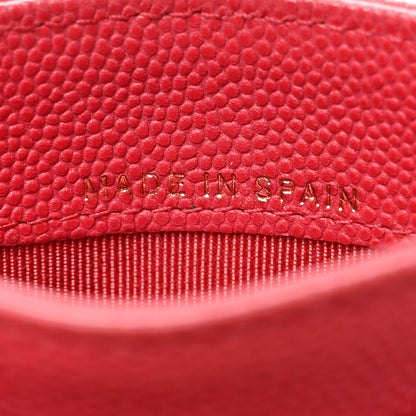 Chanel Caviar Quilted Card Holder Dark Pink 7 of 9