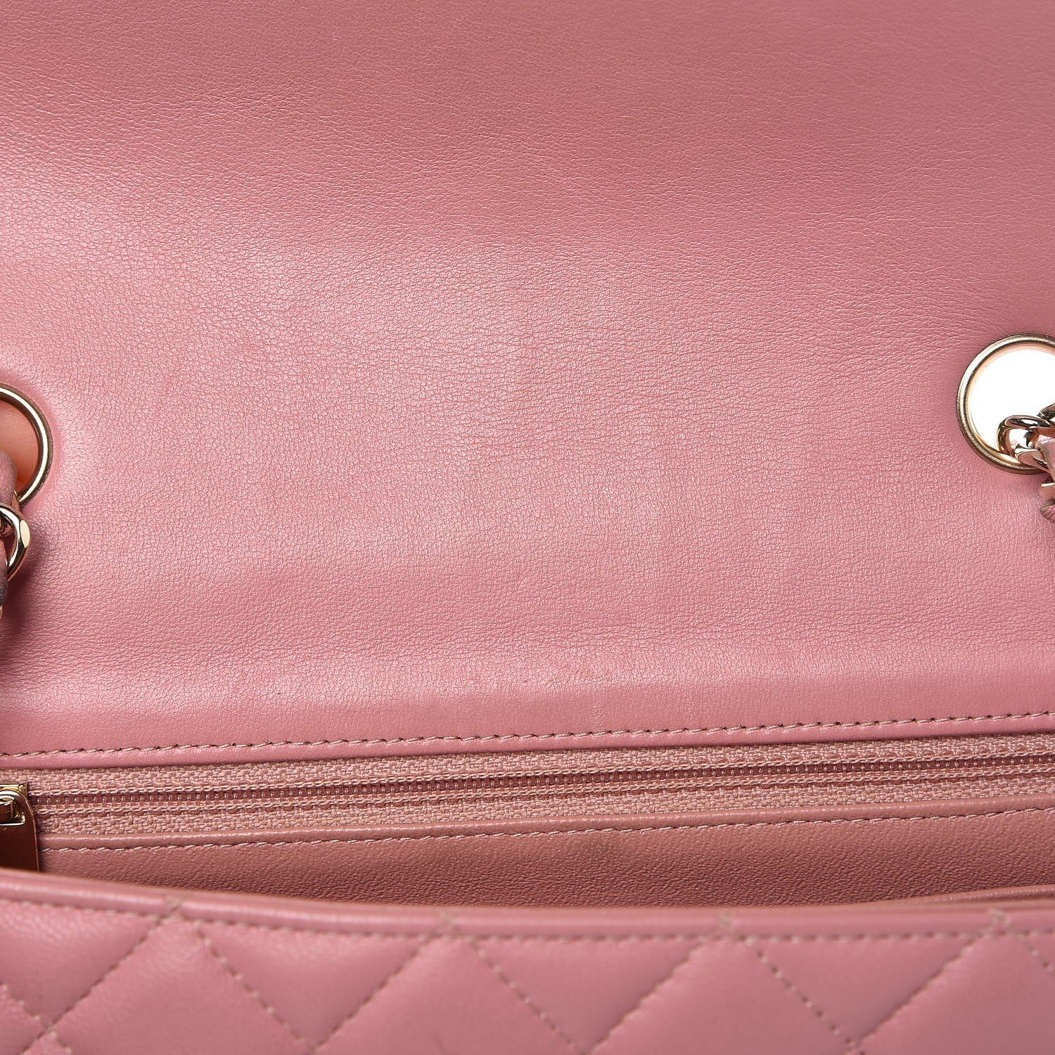 Chanel Lambskin Quilted Mini Rectangular Flap Pink 8 of 17
