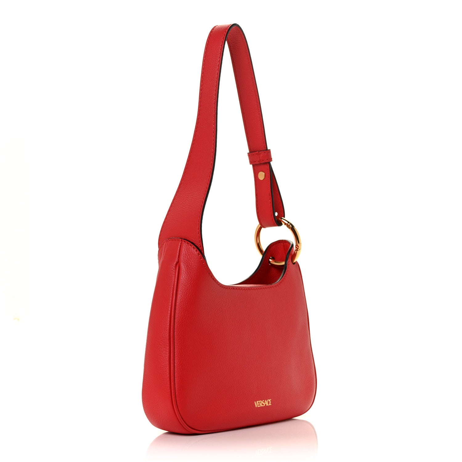 Versace Calfskin La Medusa Small Hobo Crossbody Red 3 of 8