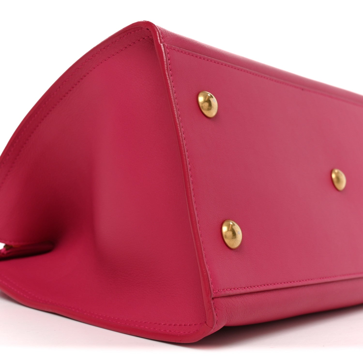 Saint Laurent Calfskin Small Classic Y Cabas Fuchsia 7 of 8