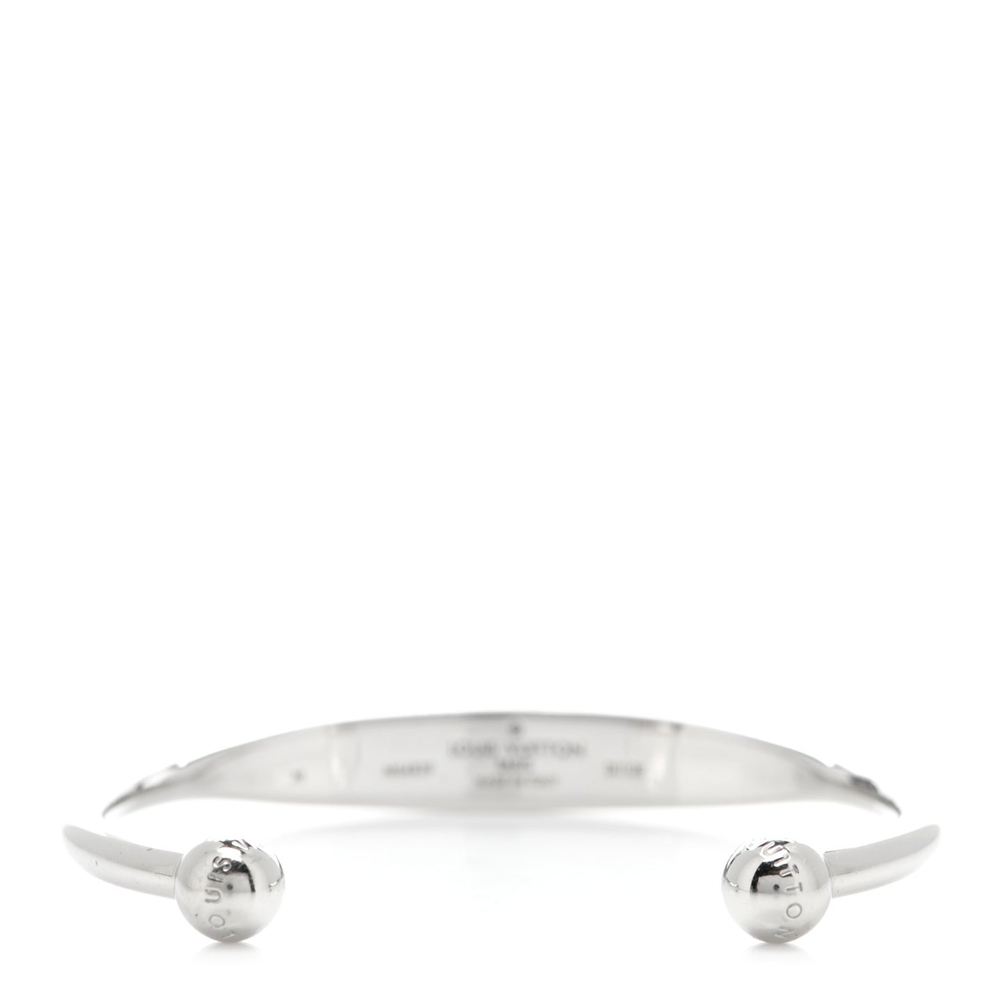 Brass Monogram Jonc Cuff M Silver