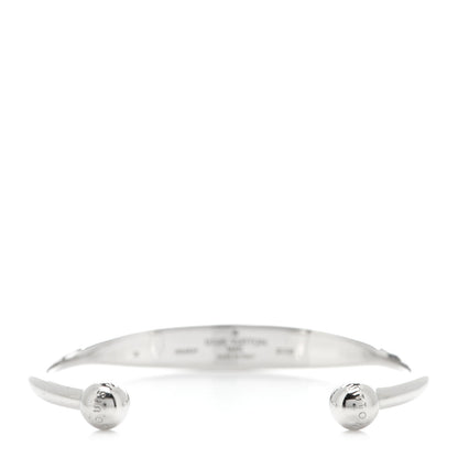 Louis Vuitton Brass Monogram Jonc Cuff M Silver 3 of 5