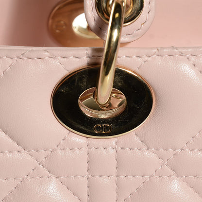 Christian Dior Lambskin Cannage Medium Lady Dior Rose Poudre 7 of 9
