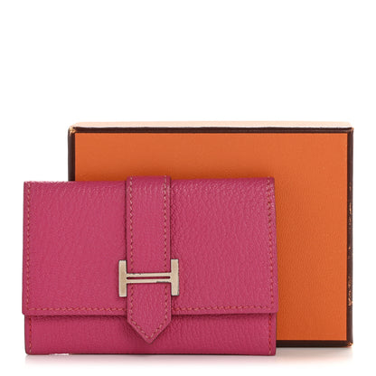 Hermes Chevre Mysore Bearn Card Case Wallet Rose Shocking 10 of 10