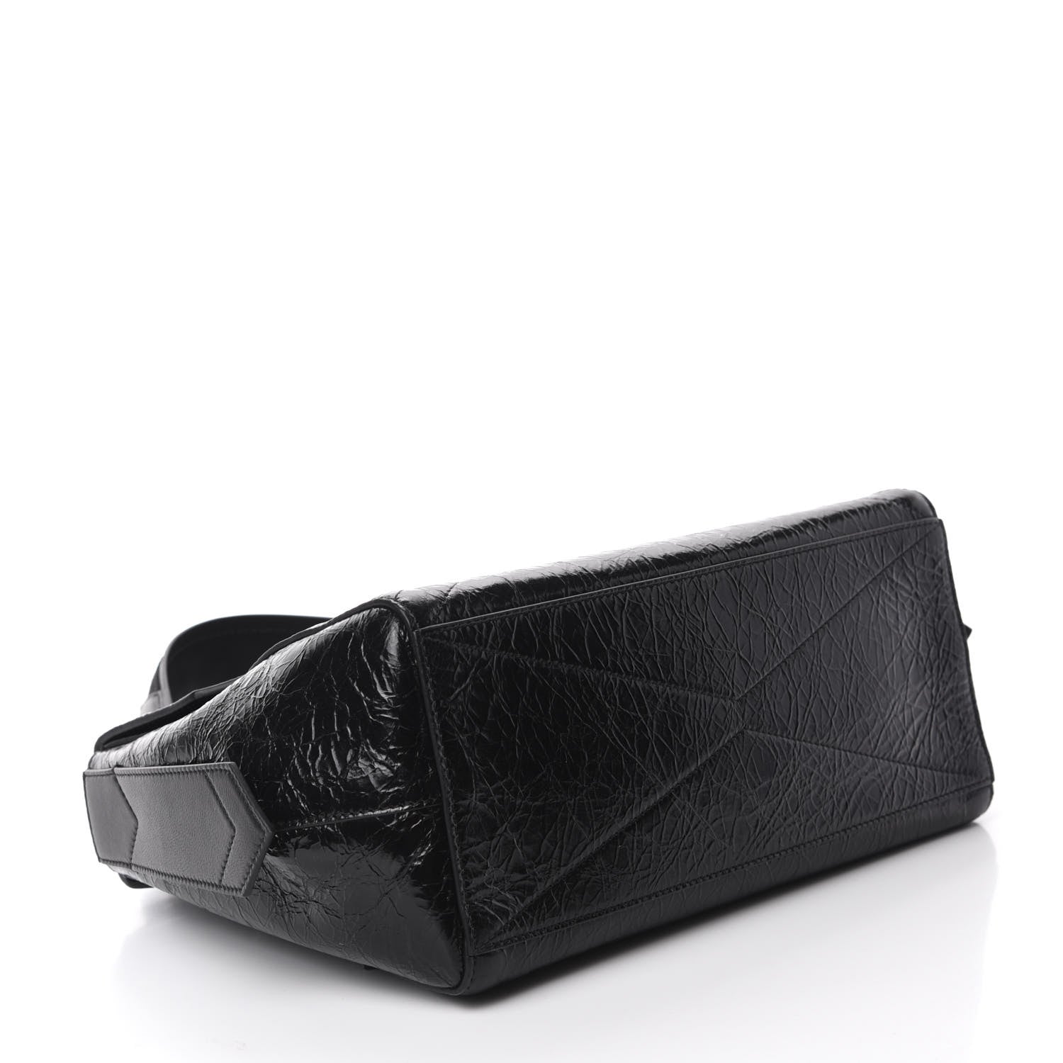 Givenchy Creased Patent Calfskin Medium ID Flap Black 5 of 10