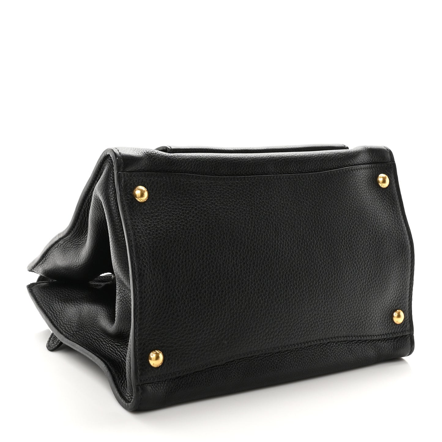 Vitello Daino Shopping Tote Black