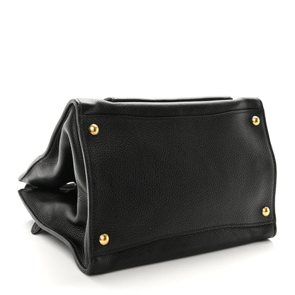 Prada Vitello Daino Shopping Tote Black 4 of 9