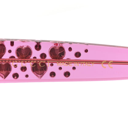 Gucci Acetate Crystal Heart GG0116S Sunglasses Fuchsia 5 of 8