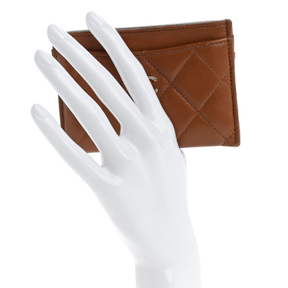 Chanel Lambskin Quilted Card Holder Brown 2 of 9