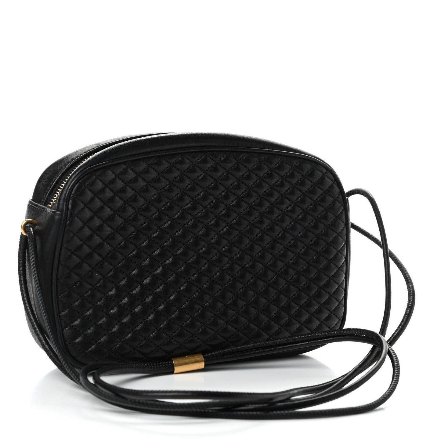 Lambskin Quilted Victoire Camera Bag Black