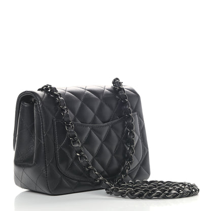 Chanel Lambskin Quilted Mini Square Flap So Black 2 of 7