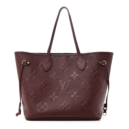 Louis Vuitton Empreinte Monogram Giant Neverfull MM Wine 1 of 10