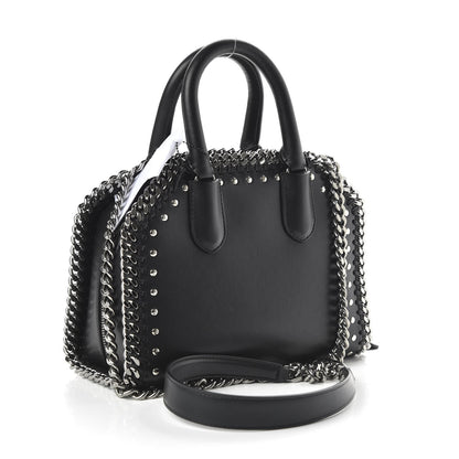 Stella McCartney Eco Alter Nappa Mini Falabella Box Bird Top Handle Bag Black 3 of 9