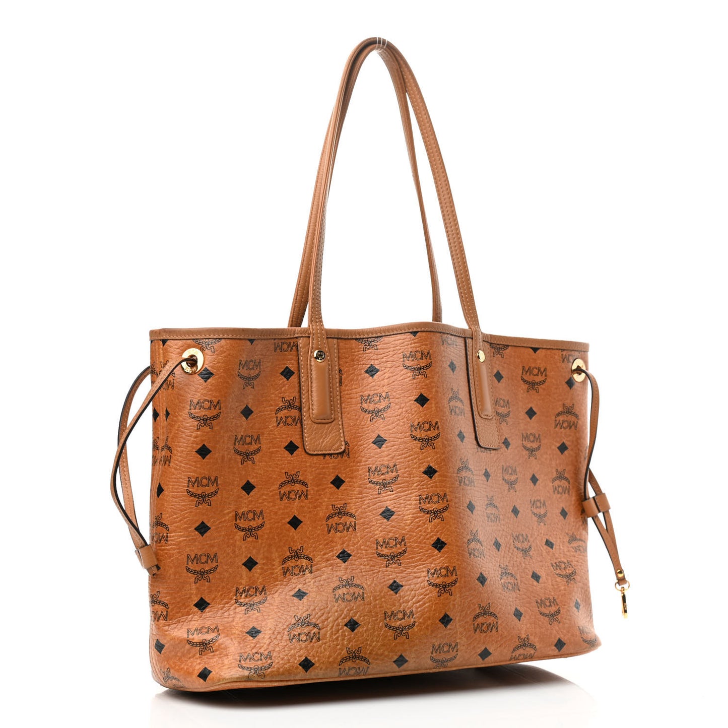 Visetos Medium Liz Reversible Shopper Tote Cognac