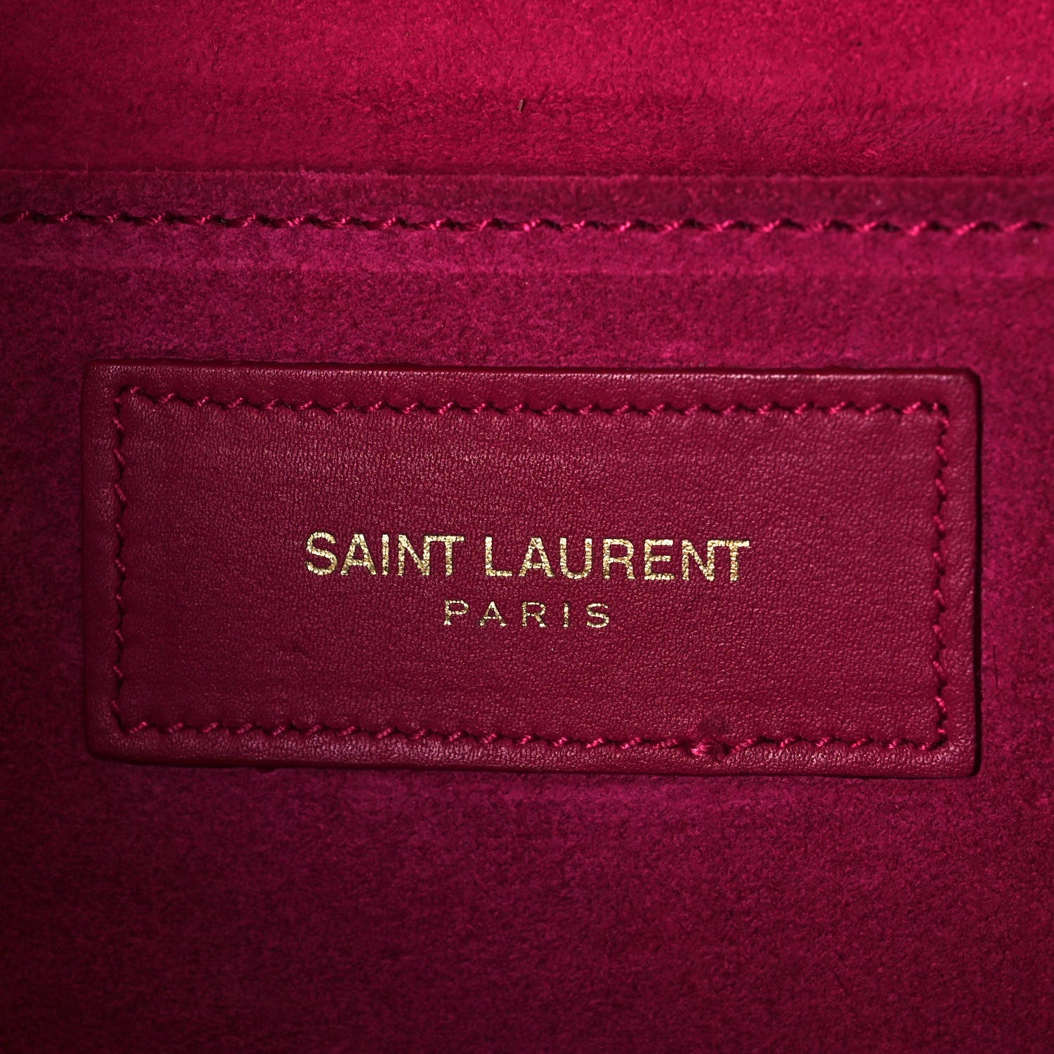 Saint Laurent Calfskin Classic Y Ligne Clutch Fuchsia 6 of 20
