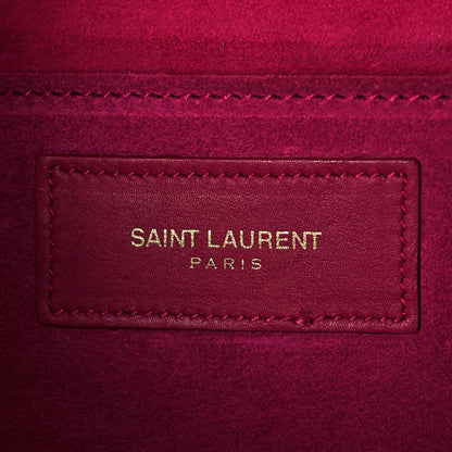 Saint Laurent Calfskin Classic Y Ligne Clutch Fuchsia 6 of 20