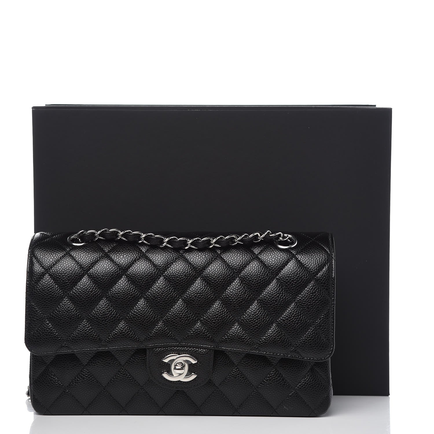 Chanel Caviar Quilted Medium Double Flap Black 8 of 8