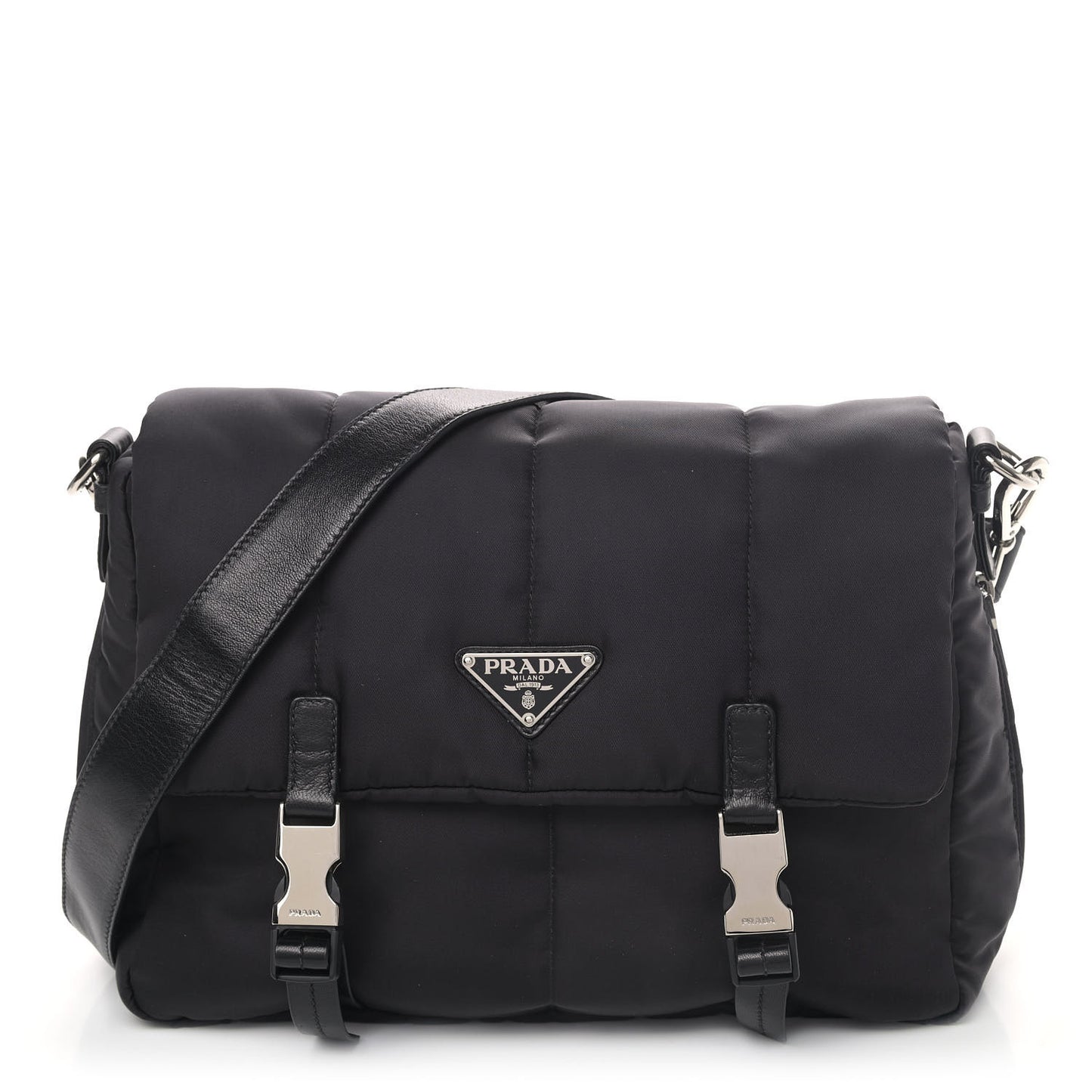 Tessuto Nylon Bomber Messenger Black