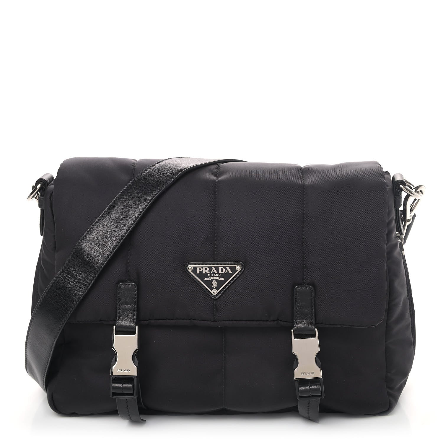 Prada Tessuto Nylon Bomber Messenger Black 1 of 4