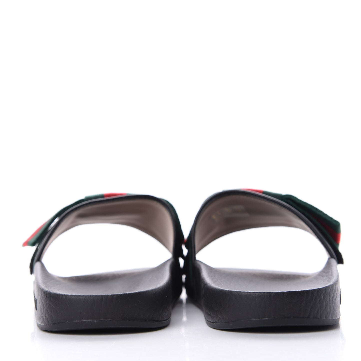 Satin Web Bow Slide Sandals 38 Black