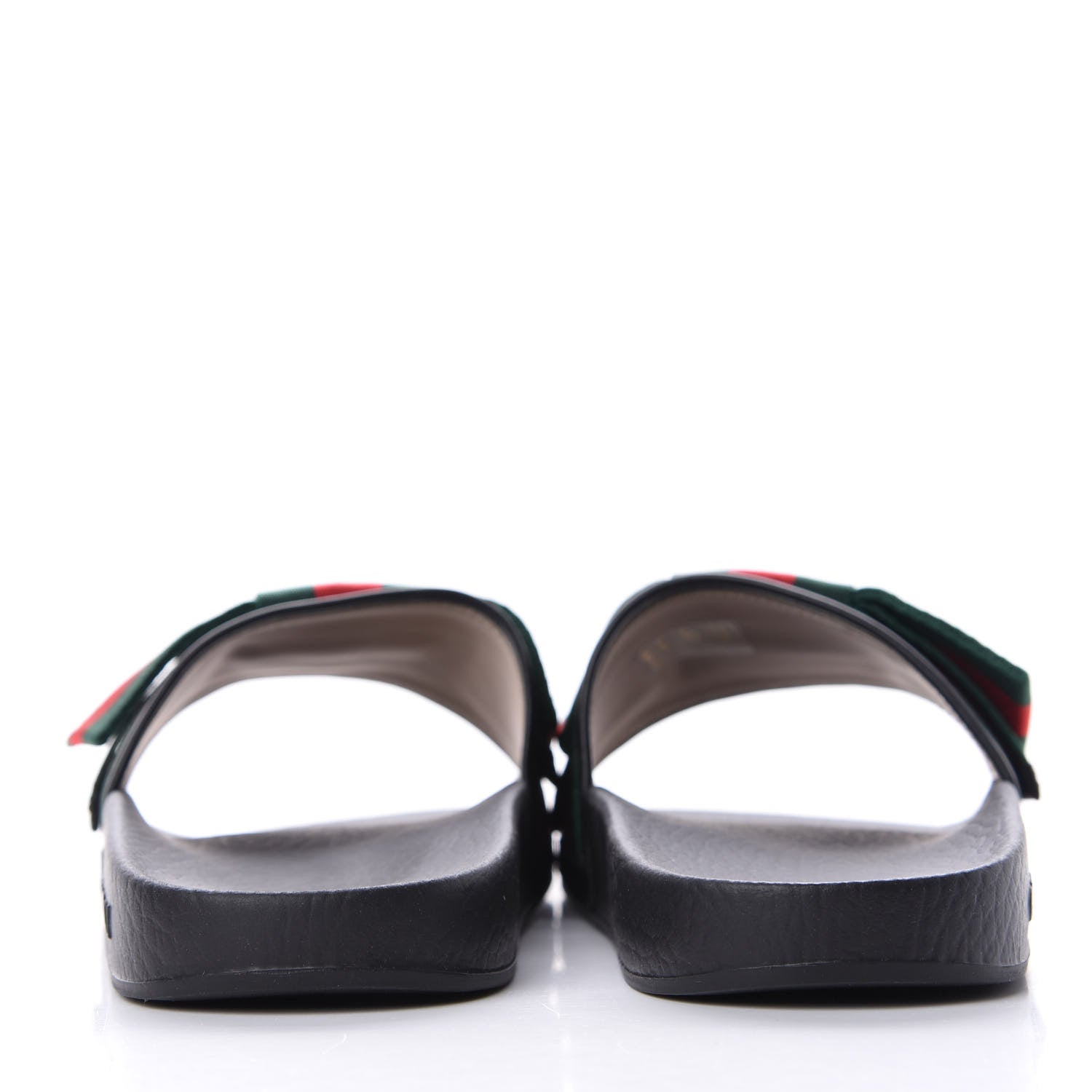 Gucci Satin Web Bow Slide Sandals 38 Black 7 of 10