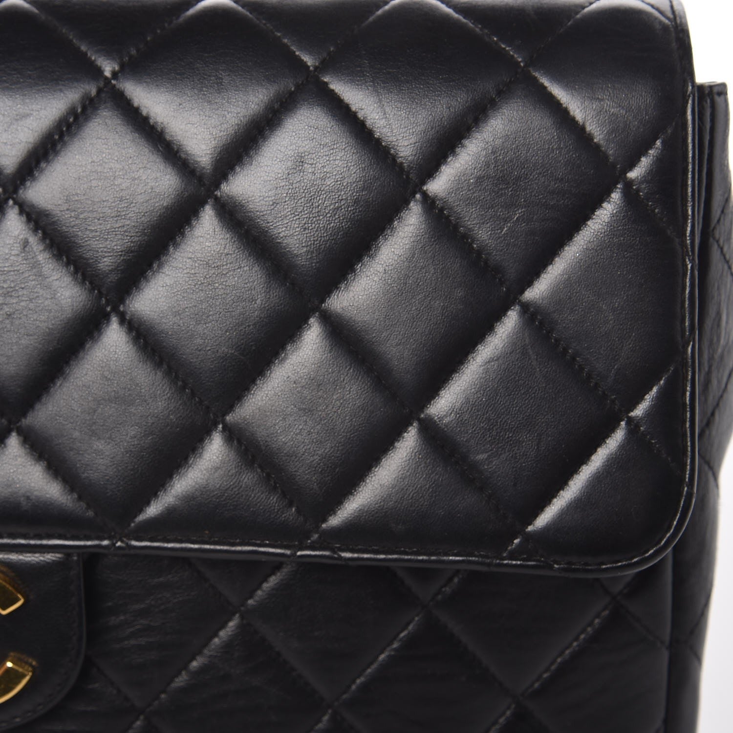 Chanel Lambskin Quilted Jumbo Single Flap Black 12 of 12