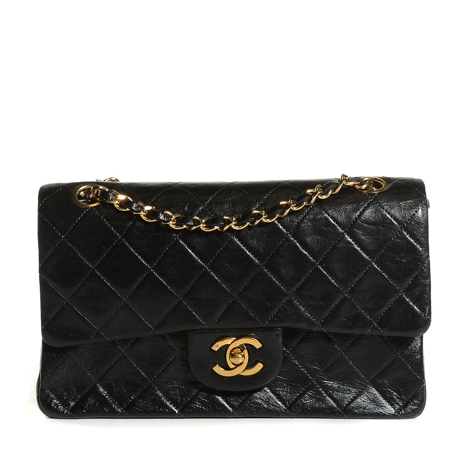 Chanel Lambskin Quilted Small Double Flap Black 1 of 9