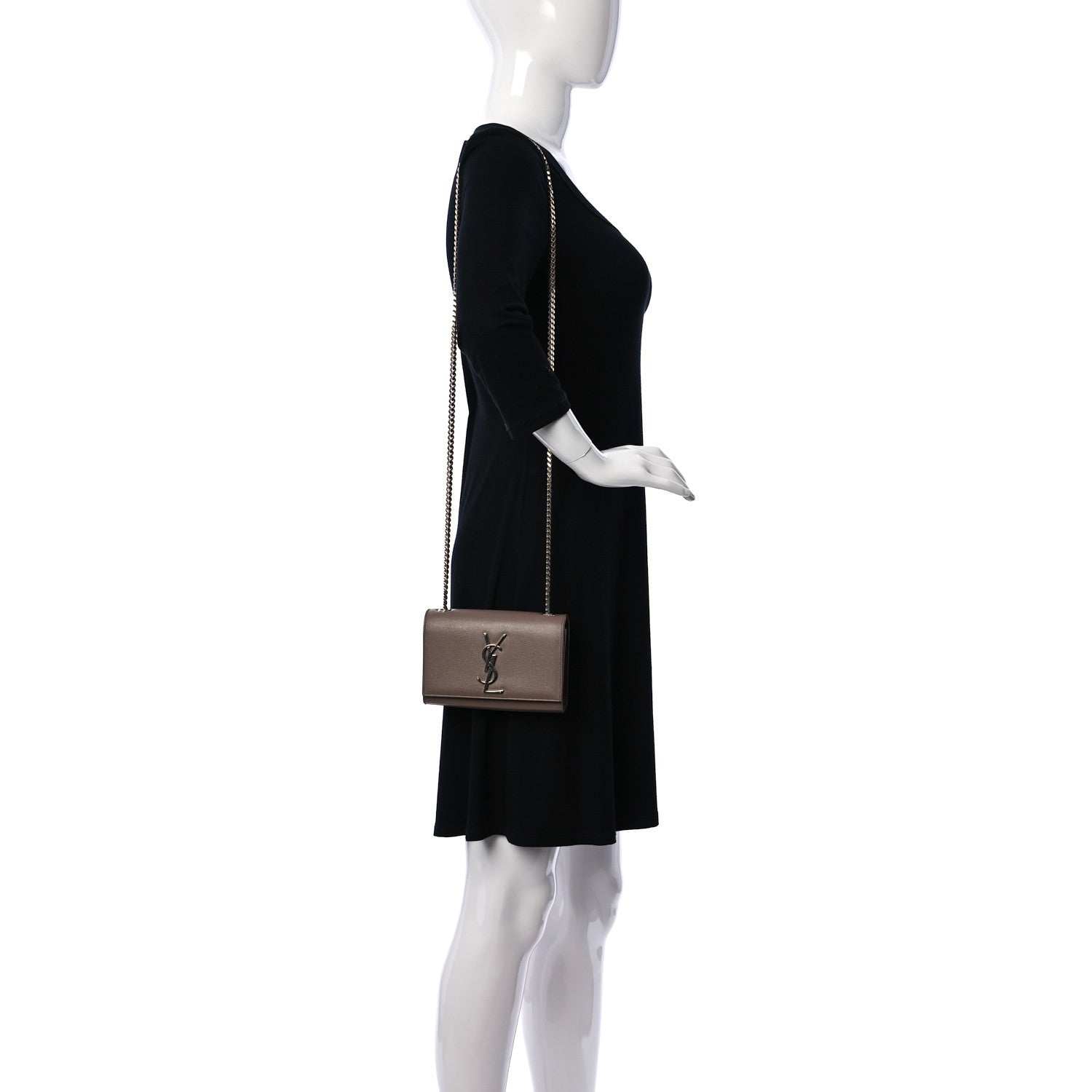 Saint Laurent Grain De Poudre Small Monogram Kate Satchel Fard 2 of 10