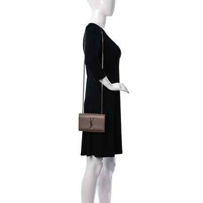 Saint Laurent Grain De Poudre Small Monogram Kate Satchel Fard 2 of 10