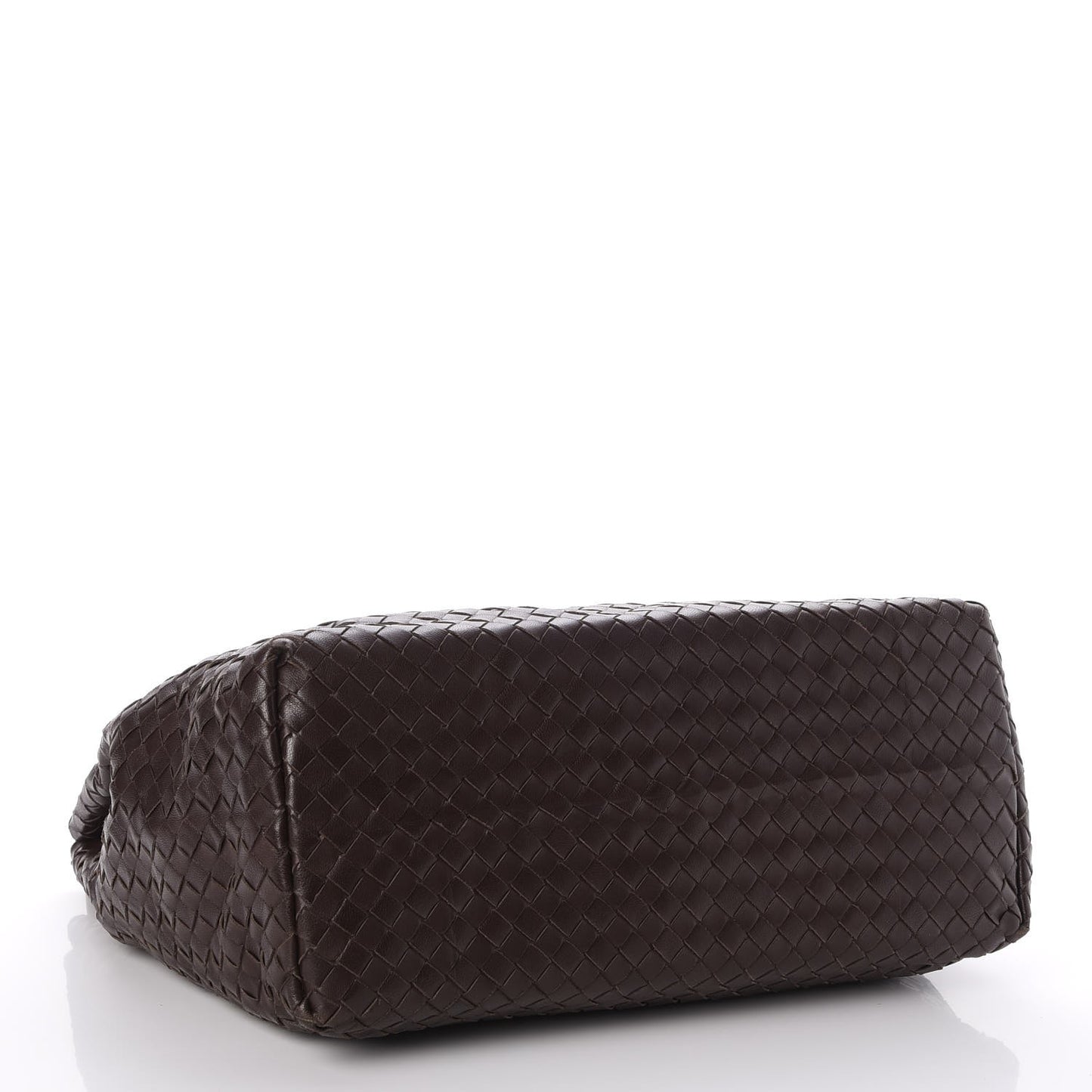 Nappa Intrecciato Shoulder Bag Ebano