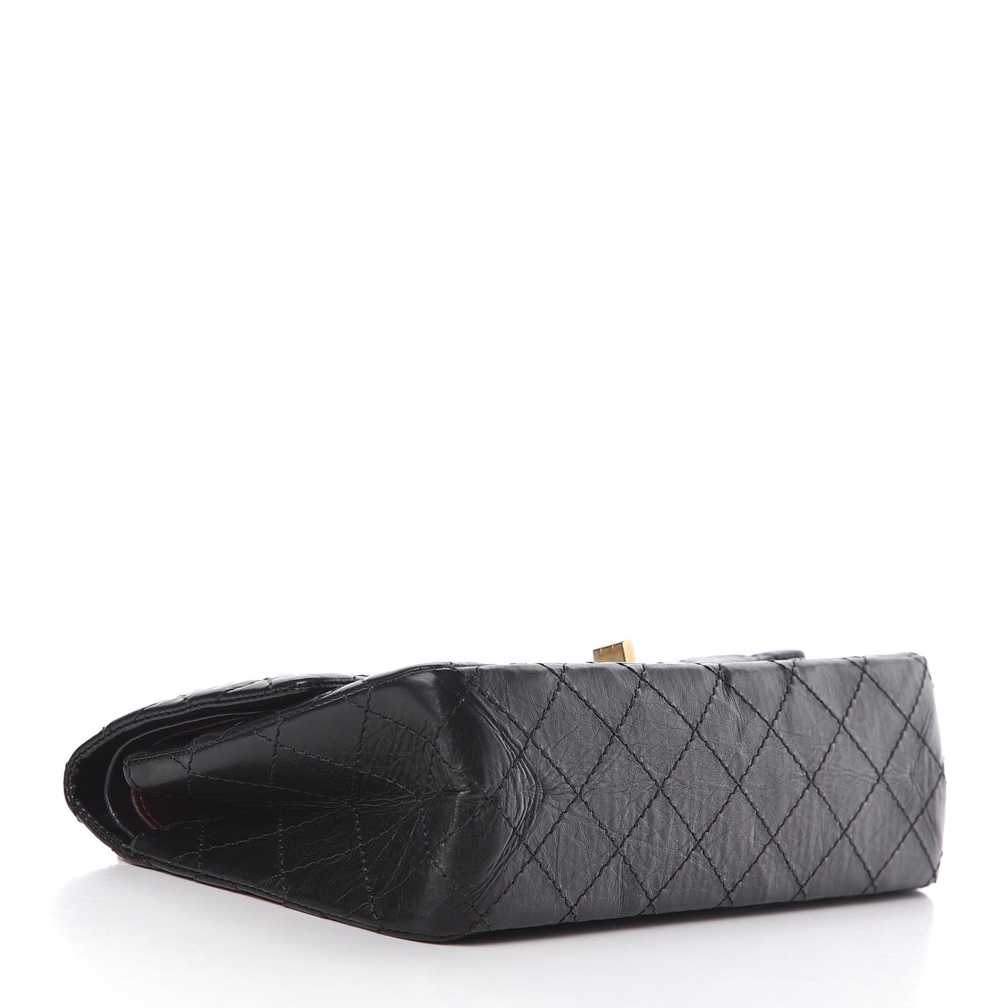 Aged Calfskin Quilted 2.55 Reissue 225 Flap Black