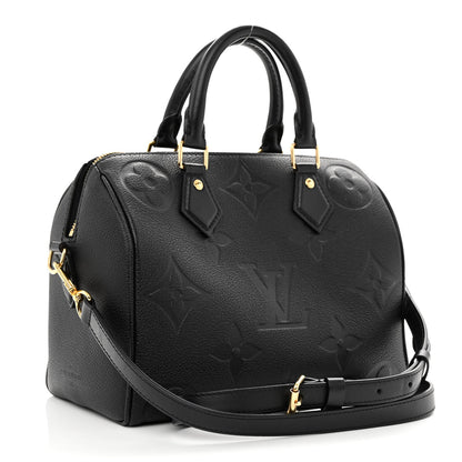 Louis Vuitton Empreinte Monogram Giant Speedy Bandouliere 25 Black 3 of 9