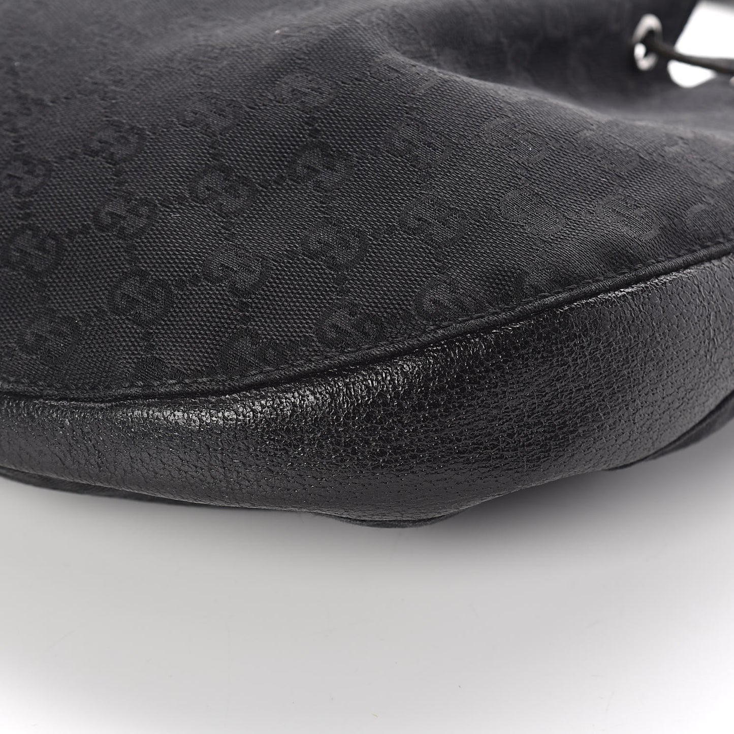 Monogram Drawstring Hobo Black