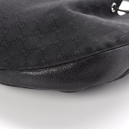 Gucci Monogram Drawstring Hobo Black 9 of 9