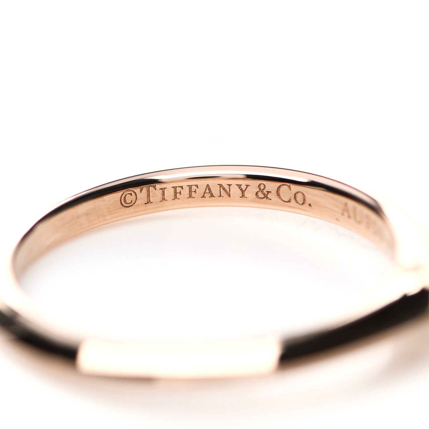 Tiffany Platinum 18K Rose Gold Diamond .16ct Solitaire Engagement Ring 50 5.25 5 of 6