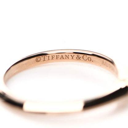 Tiffany Platinum 18K Rose Gold Diamond .16ct Solitaire Engagement Ring 50 5.25 5 of 6