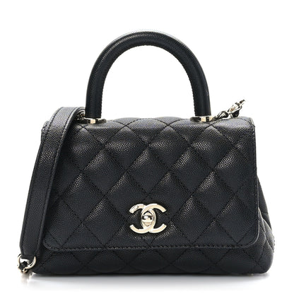 Chanel Caviar Quilted Extra Mini Coco Handle Flap Black 1 of 10