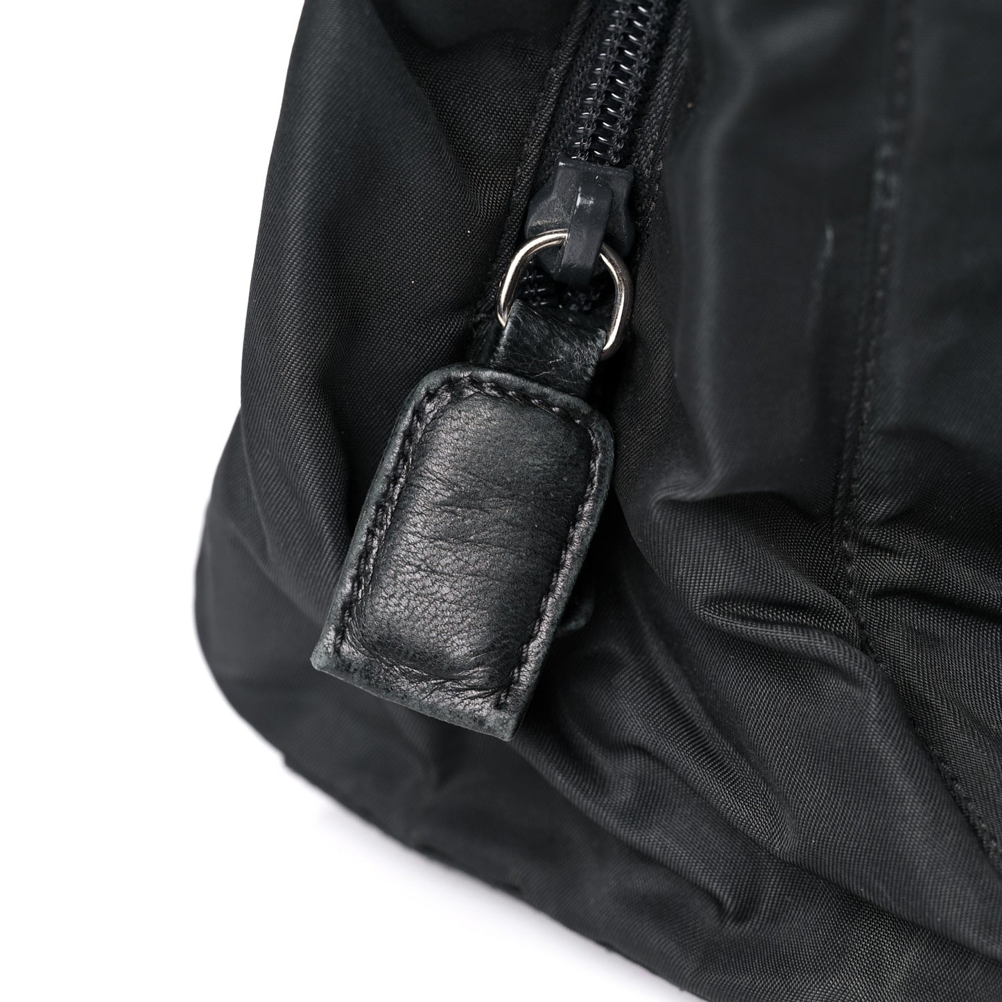 Tessuto Nylon Chain Shoulder Bag Asfalto