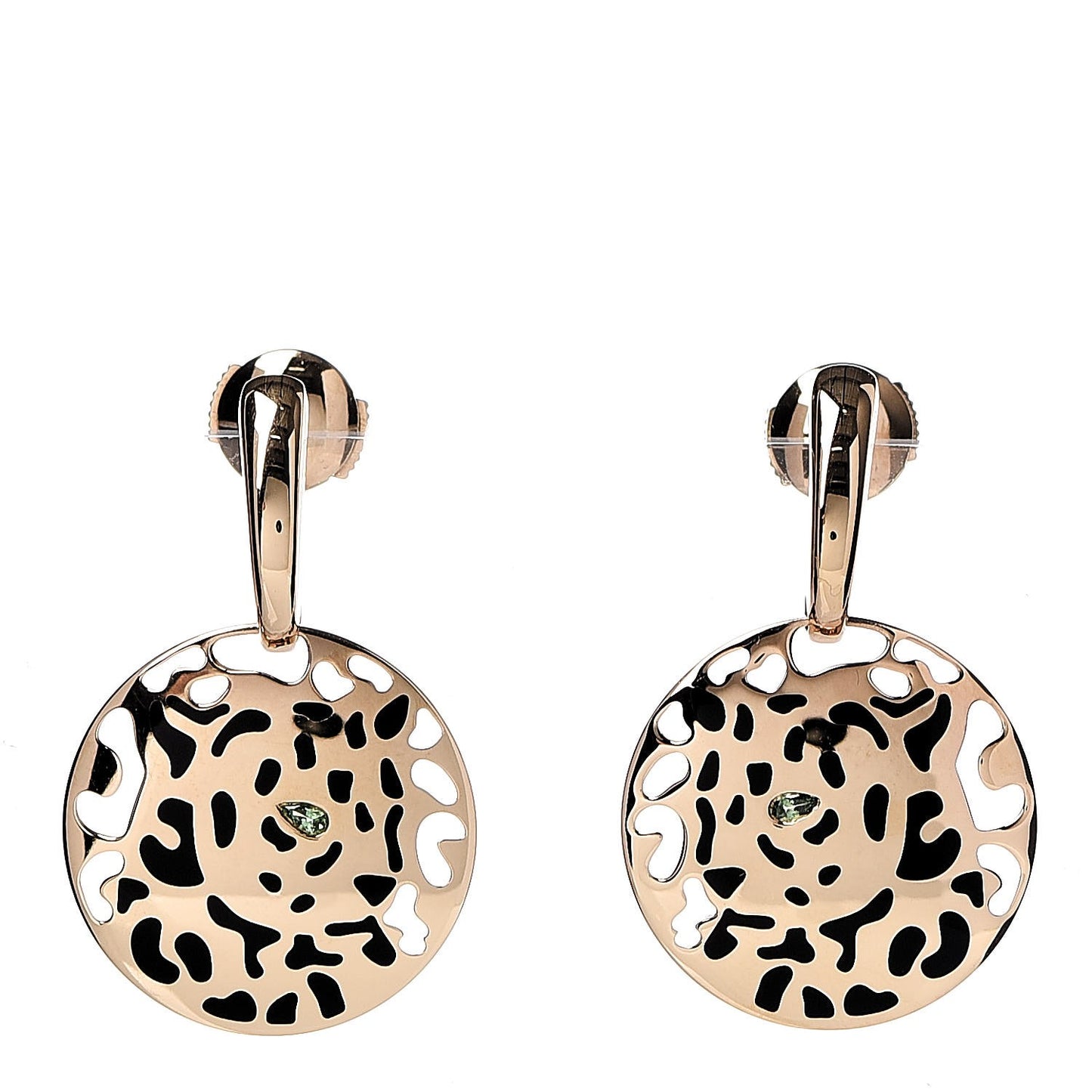 18K Yellow Gold Tsavorite Panthere De Cartier Earrings