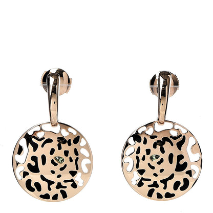 Cartier 18K Yellow Gold Tsavorite Panthere De Cartier Earrings 1 of 5