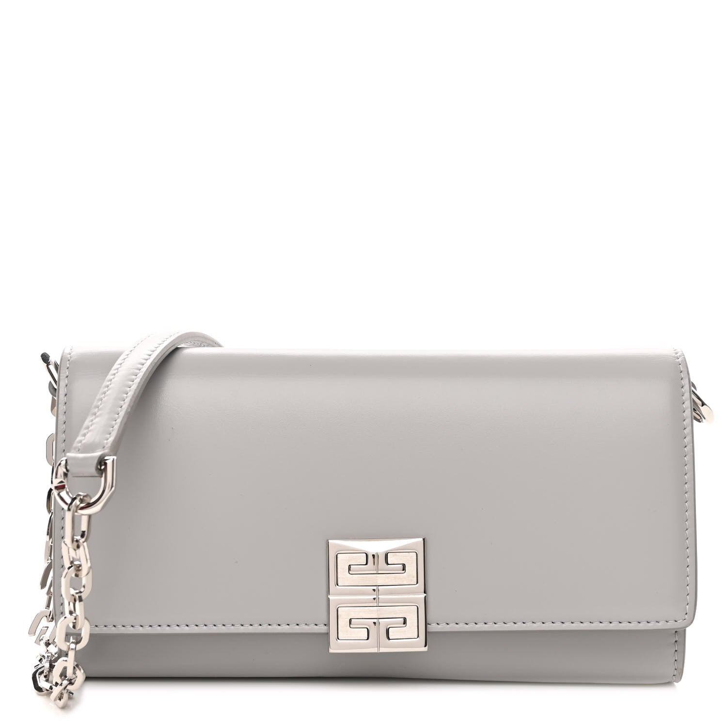 Givenchy Calfskin 4G Wallet on Chain Cloud Grey 1 of 12