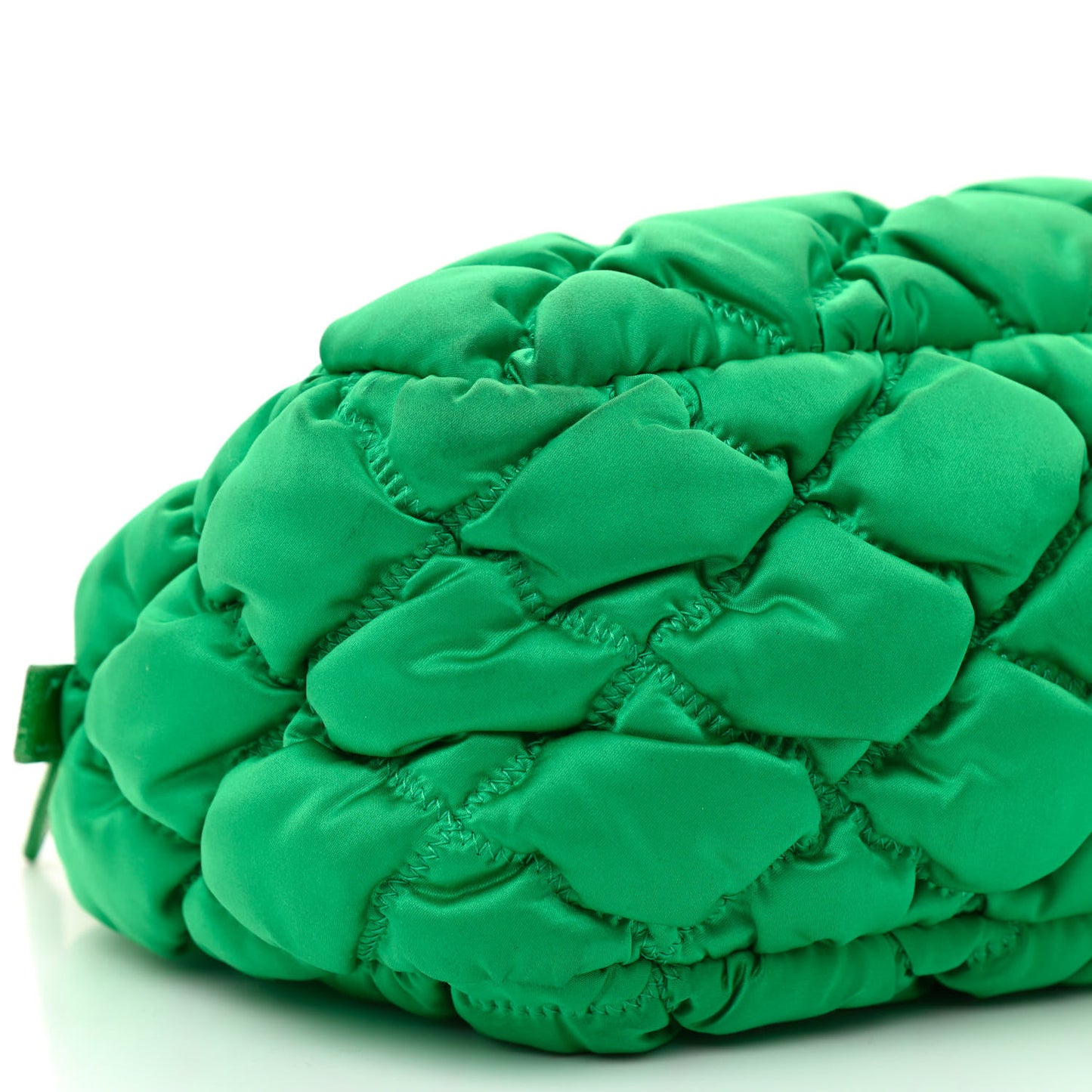 Nylon Bubble Quilt Shoulder Bag Green