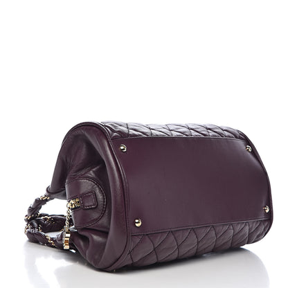 Chanel Lambskin Lady Braid Bowler Purple 4 of 11