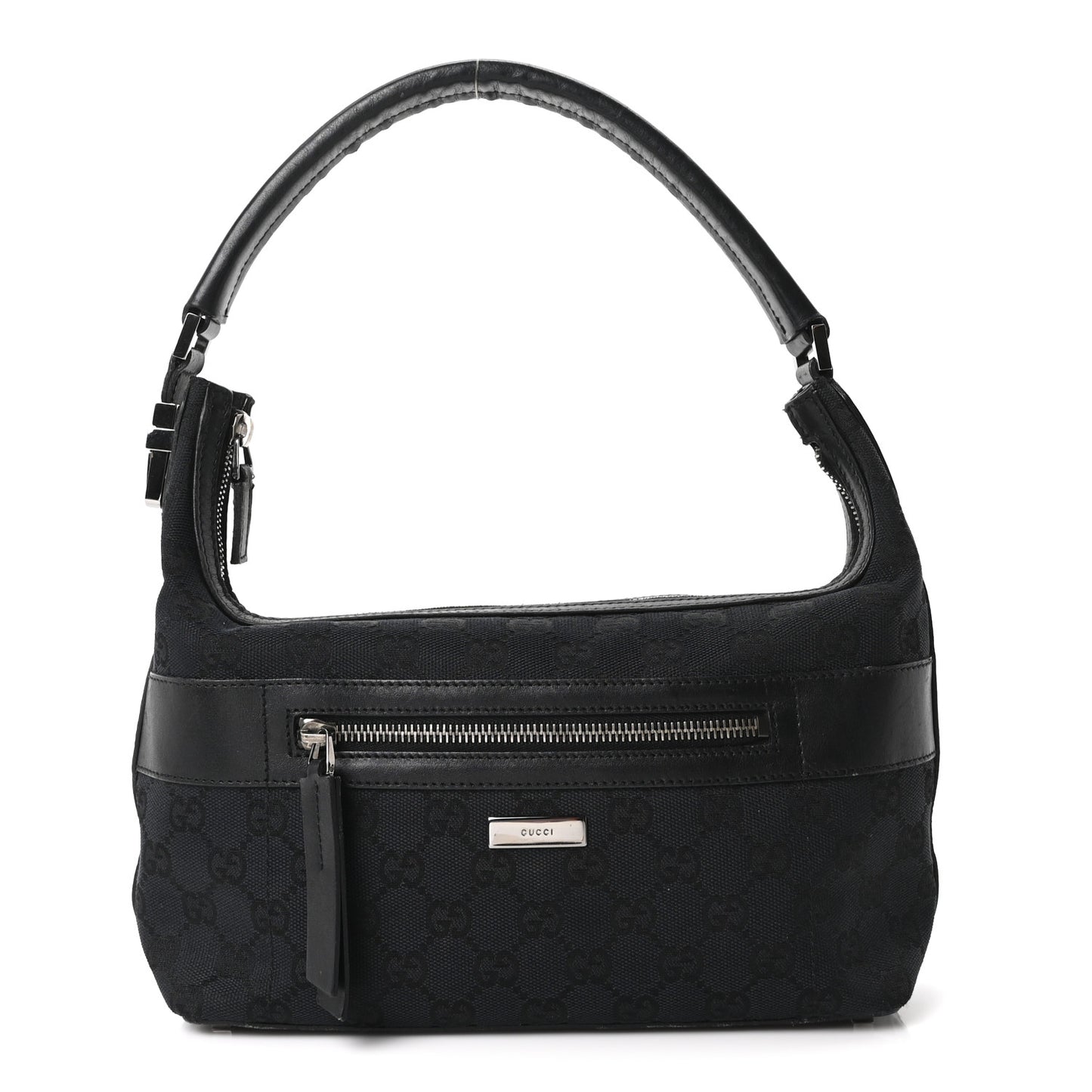 GG Canvas Monogram Shoulder Bag Black